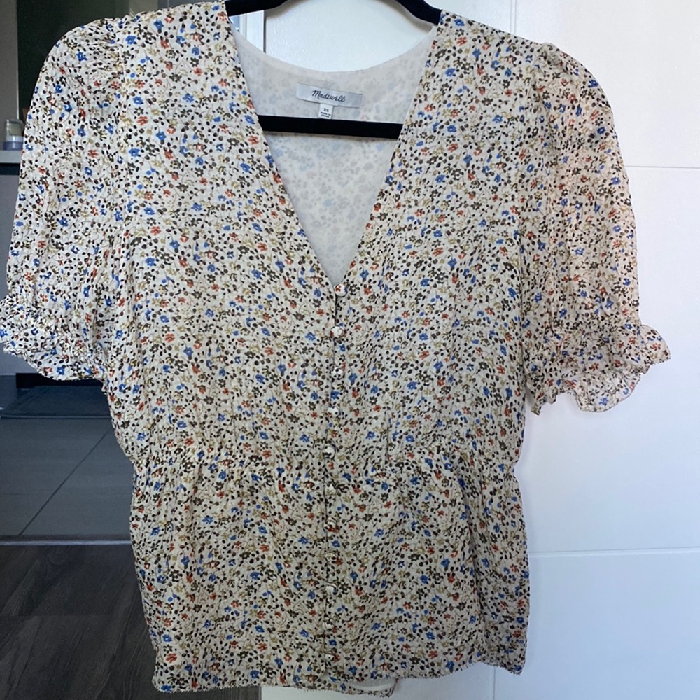 Madewell Floral Button Down Blouse